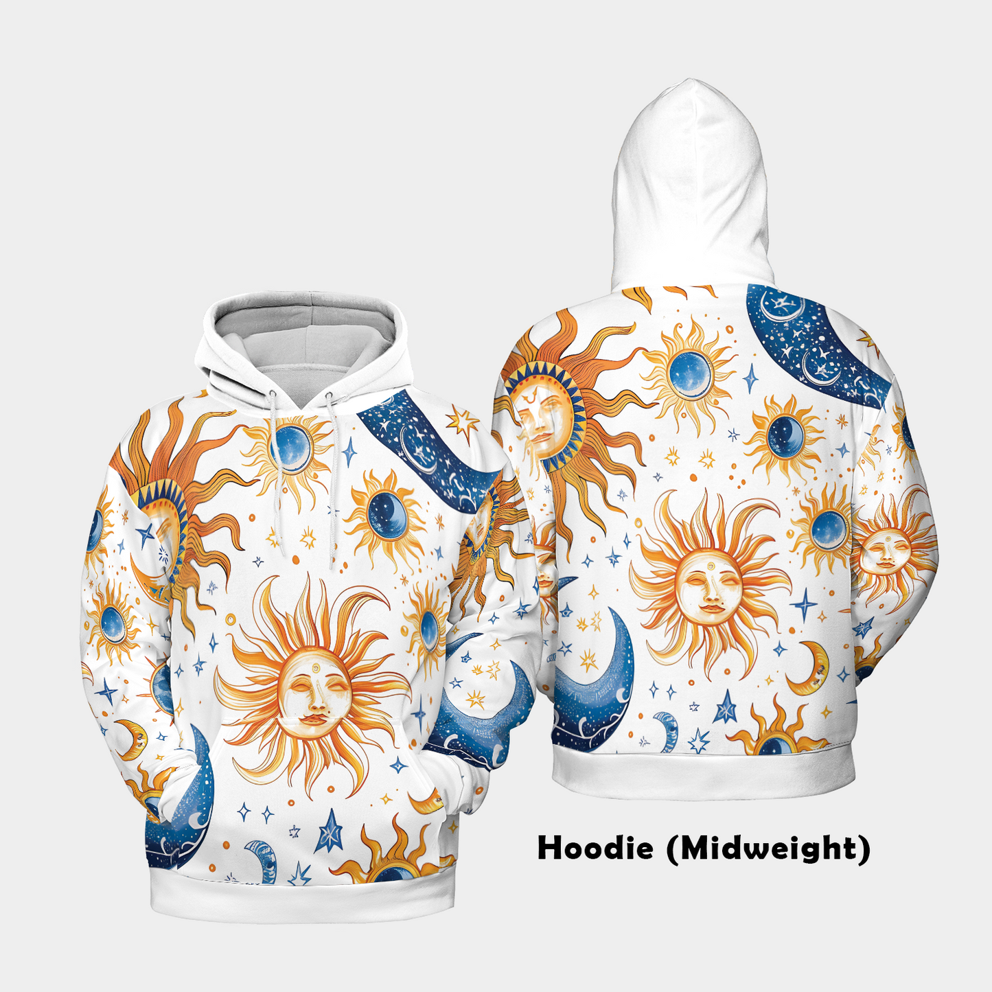 Celestial Sun Moon - Graphic Hoodies - Hooded Sweatshirt - Unisex Hoodie