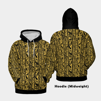 Golden Hieroglyph Tablet - Graphic Hoodies - Best Unisex Hoodies - Unisex Hoodie