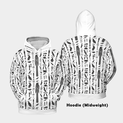 Avian Glyphs Chronicle - Graphic Hoodies - Hooded Sweatshirt - Unisex Hoodie
