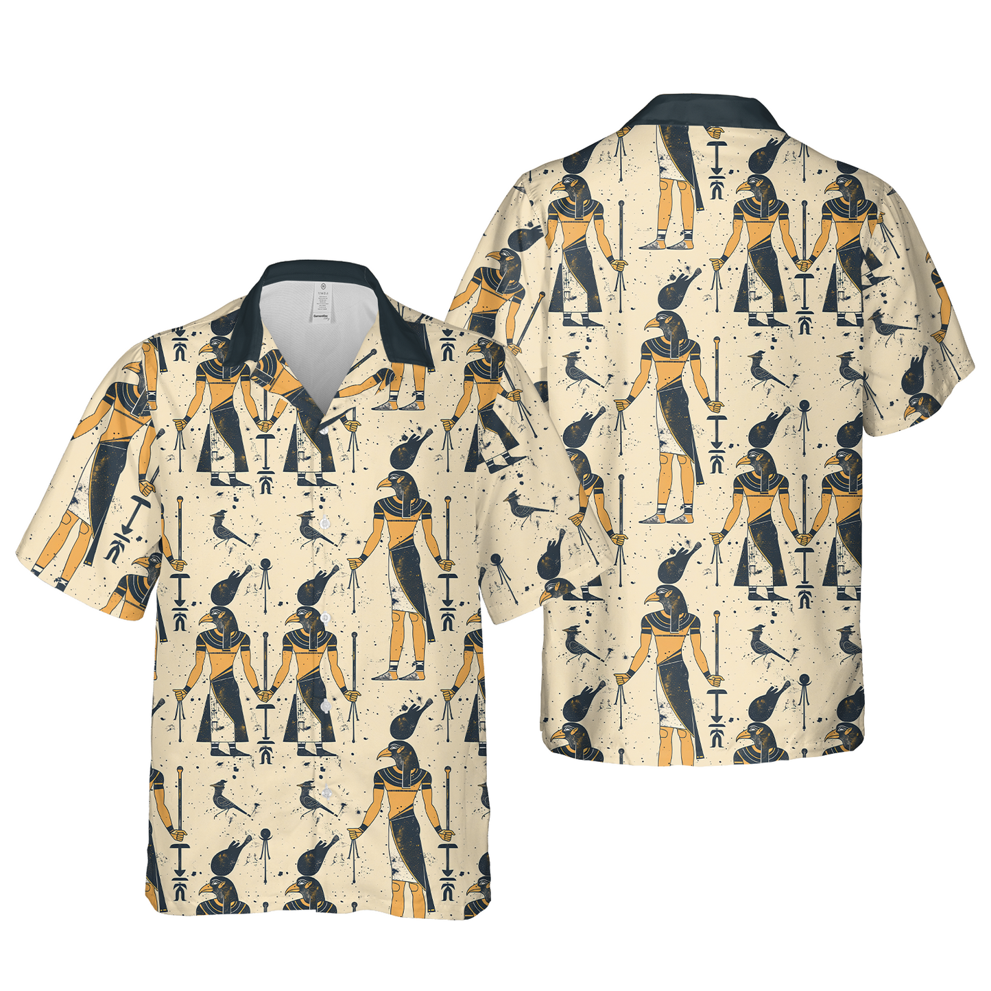 God Horus Vintage Print - Hawaiian Shirt For Men - Summer Outfit For Men