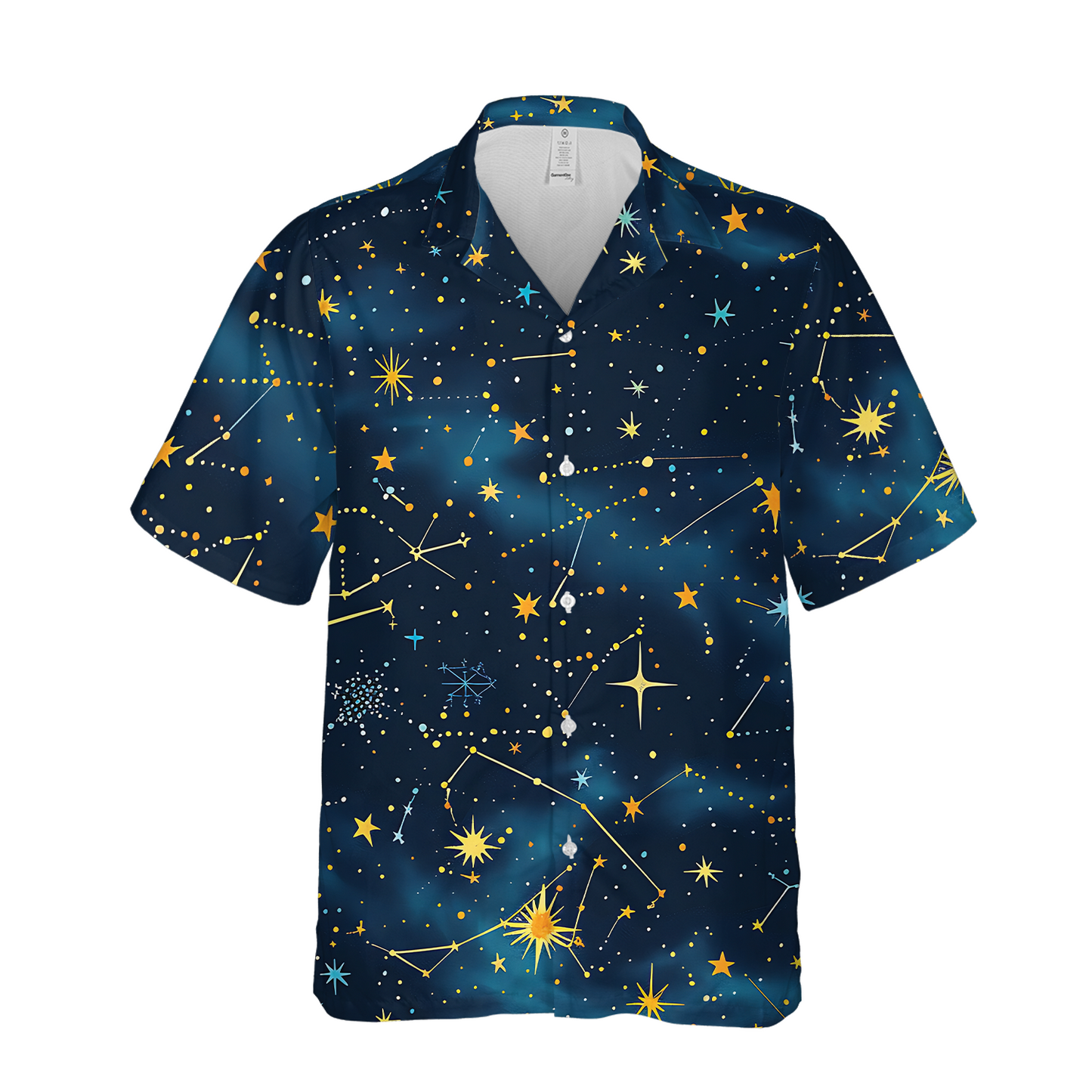 Celestial Constellation Map - Man In Hawaiian Shirt - Summer Shirt For Men