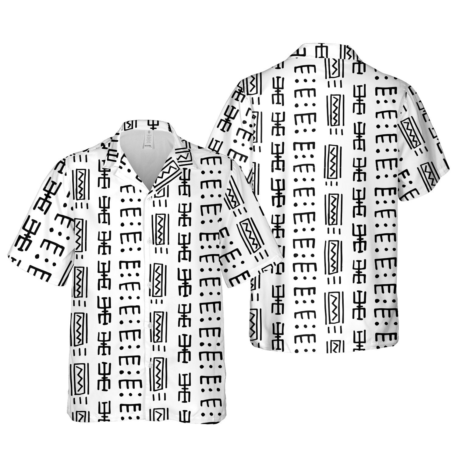 Minimalist Tribal Symbol - Hawaiian Shirt For Men - Mens Summer Fashion