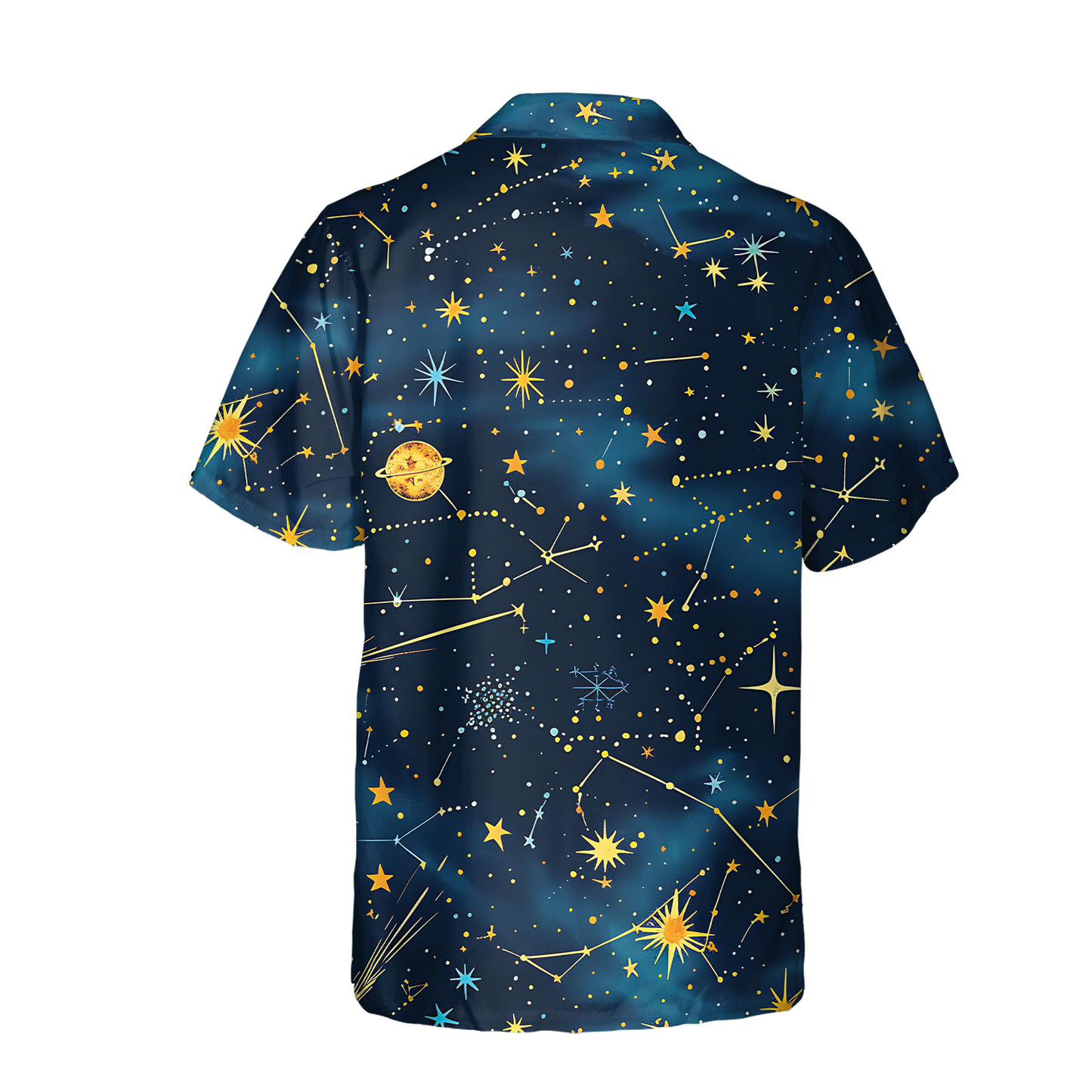 Celestial Constellation Map - Man In Hawaiian Shirt - Summer Shirt For Men
