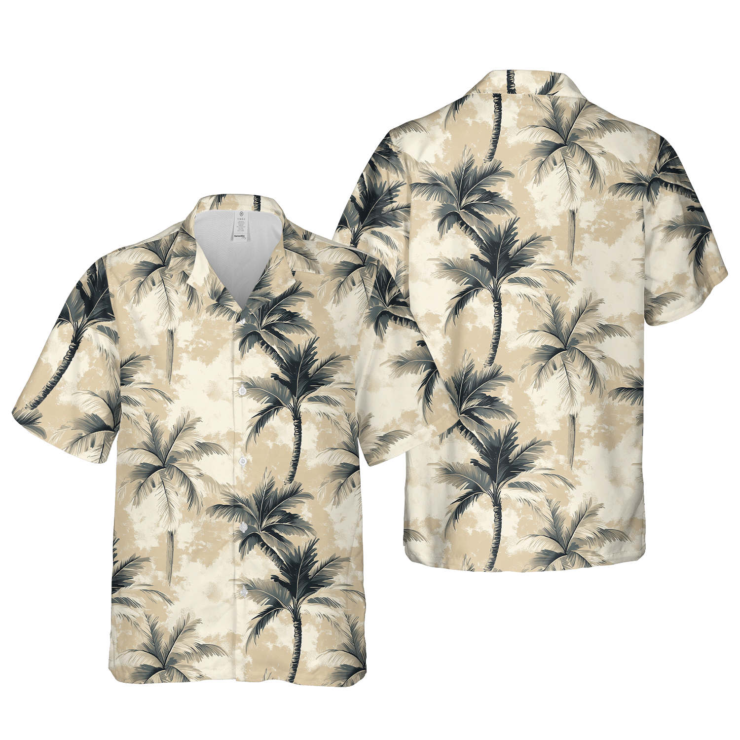 Ink Wash Palm - Hawaiian Shirt For Men - Mens Summer Fashion
