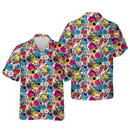 Festival Beats - Aloha Shirt For Men - Mens Summer Fashion