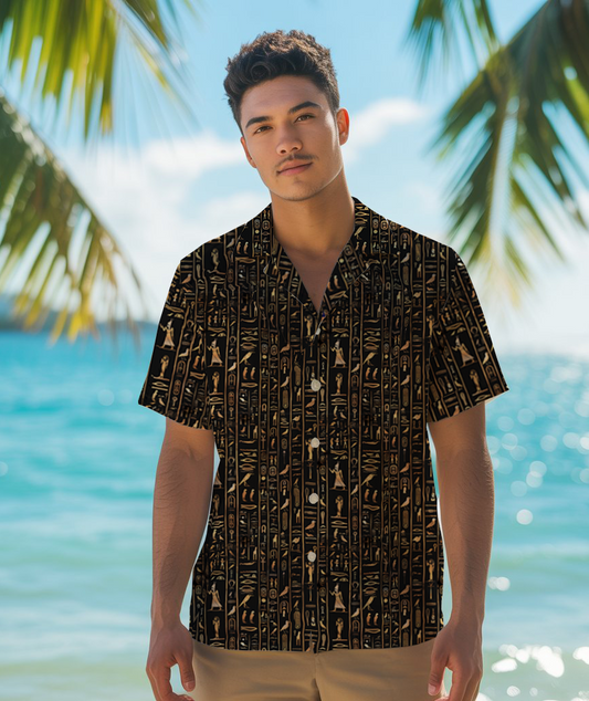 Pharaoh's Gold - Hawaiian Shirt For Men - Mens Summer Fashion