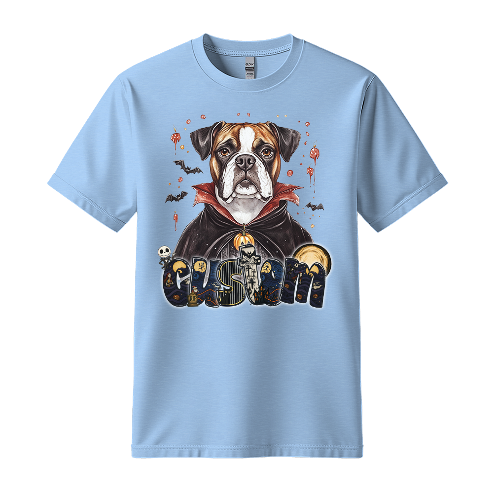 Customised Shirt - Vampire Boxer Dog Halloween - Outfit For Men - Cool T-Shirt - Unisex T-Shirt