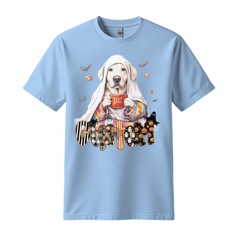 Personalised Shirt - Cozy Ghost Labrador Dog - T Shirt For Men - Best Unisex T Shirt