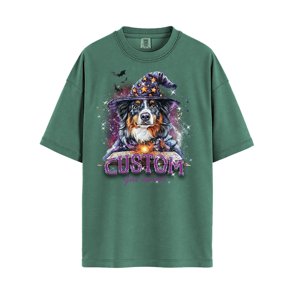 Customised Shirt - Wizard Aussie Shepherd Dog - Outfit For Men - Best Unisex T Shirt