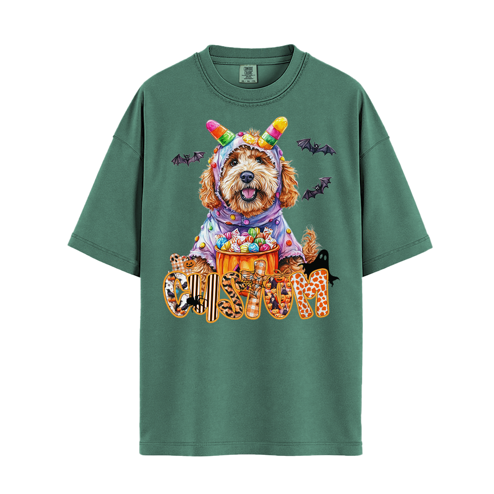 Customised Shirt - Colorful Monster Doodle Dog - Casual Wear For Men - Unisex Outfit - Unisex T-Shirt