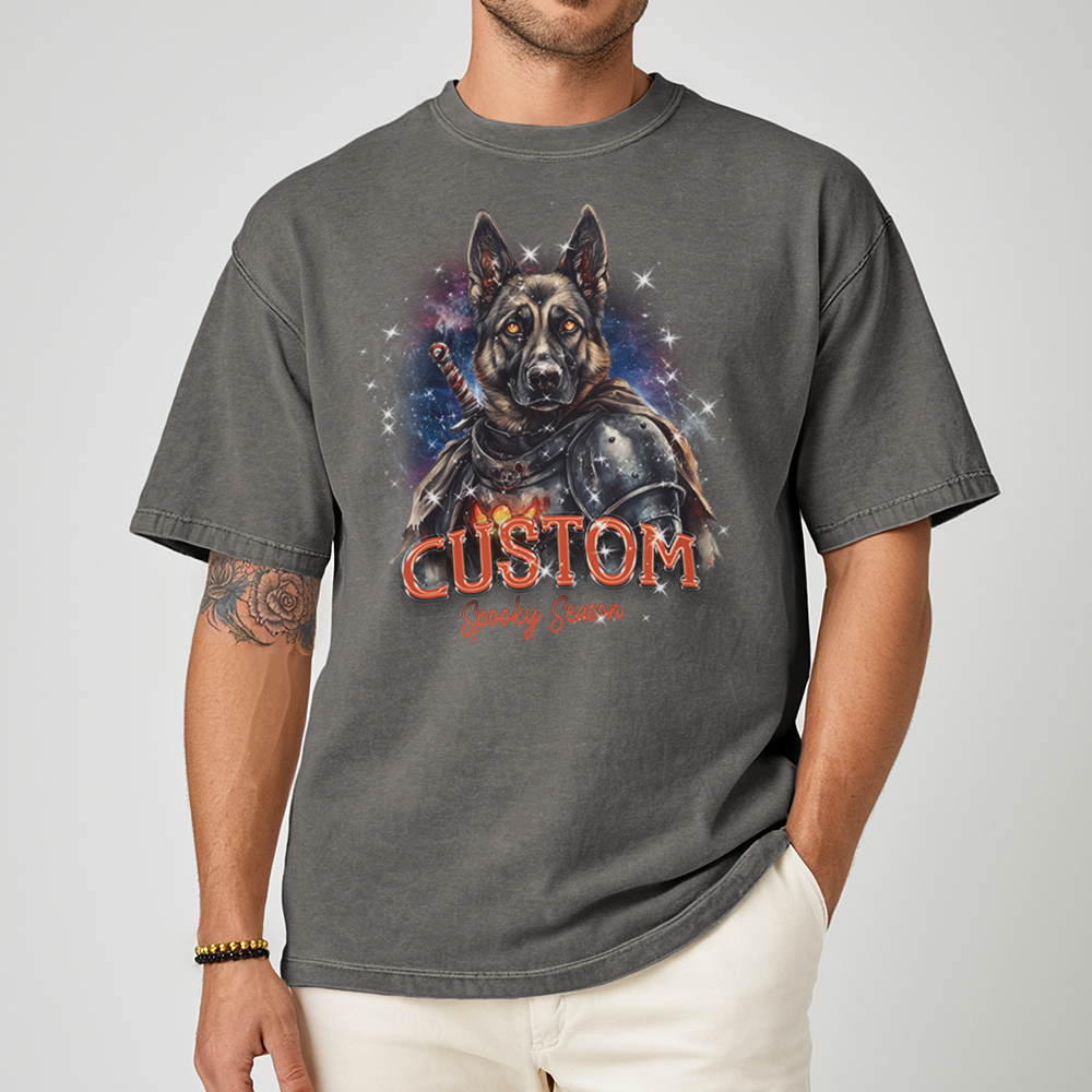 Personalised Shirt - Warrior German Shepherd Dog - Clothing For Men - Cool T-Shirt - Unisex T-Shirt