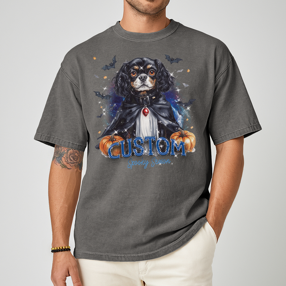 Personalised Shirt - Vampire Cavalier Spaniel Dog - Outfit For Men - Best Unisex T Shirt