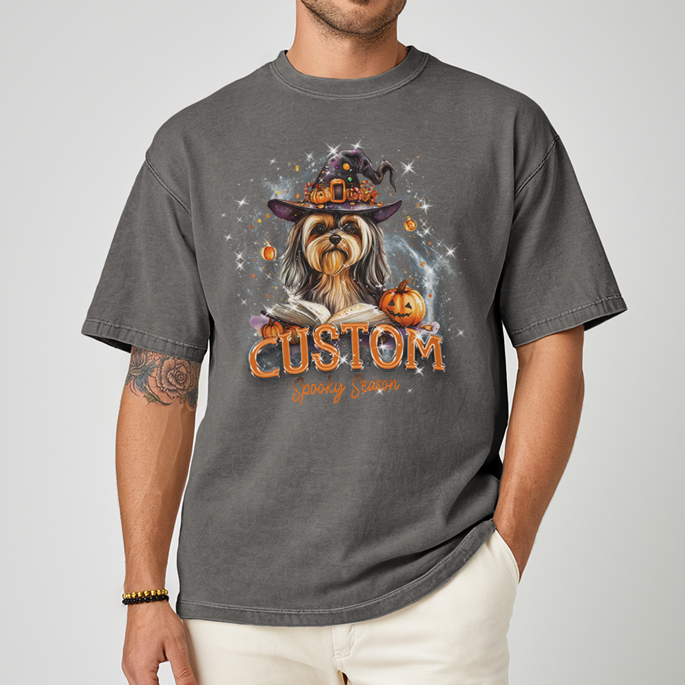 Customised Shirt - Magical Yorkie Witch Dog - Clothing For Men - Unisex Clothing - Unisex T-Shirt