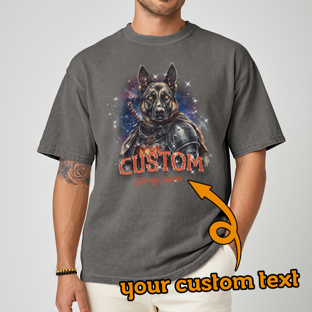 Personalised Shirt - Warrior German Shepherd Dog - Clothing For Men - Cool T-Shirt - Unisex T-Shirt
