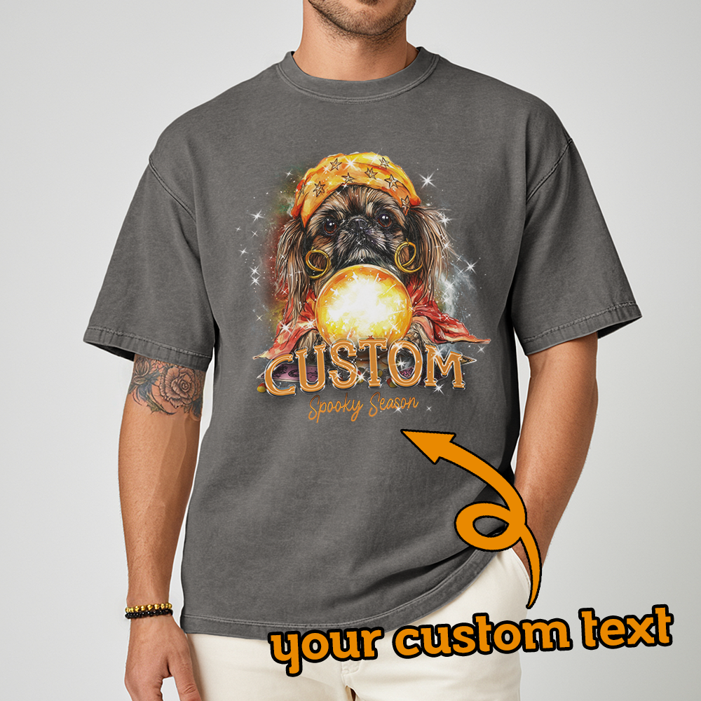 Personalised Shirt - Fortune Teller Pekingese Dog - Outfit For Men - Cool T-Shirt - Unisex T-Shirt