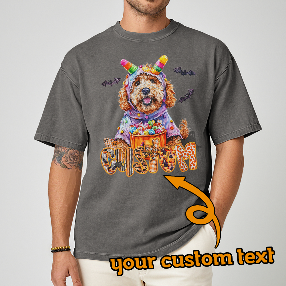 Customised Shirt - Colorful Monster Doodle Dog - Casual Wear For Men - Unisex Outfit - Unisex T-Shirt