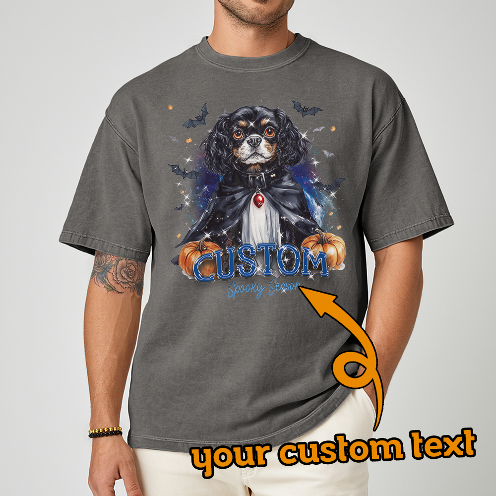 Personalised Shirt - Vampire Cavalier Spaniel Dog - Outfit For Men - Best Unisex T Shirt