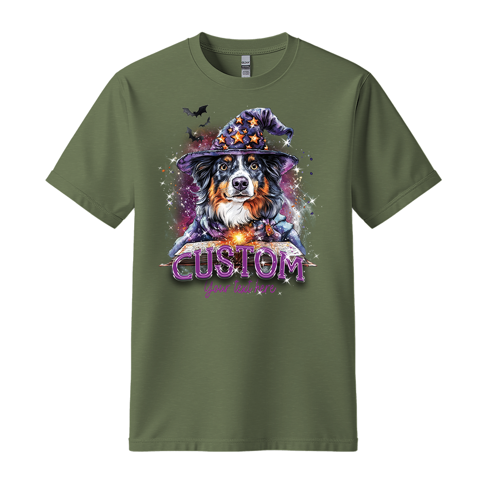 Customised Shirt - Wizard Aussie Shepherd Dog - Outfit For Men - Best Unisex T Shirt