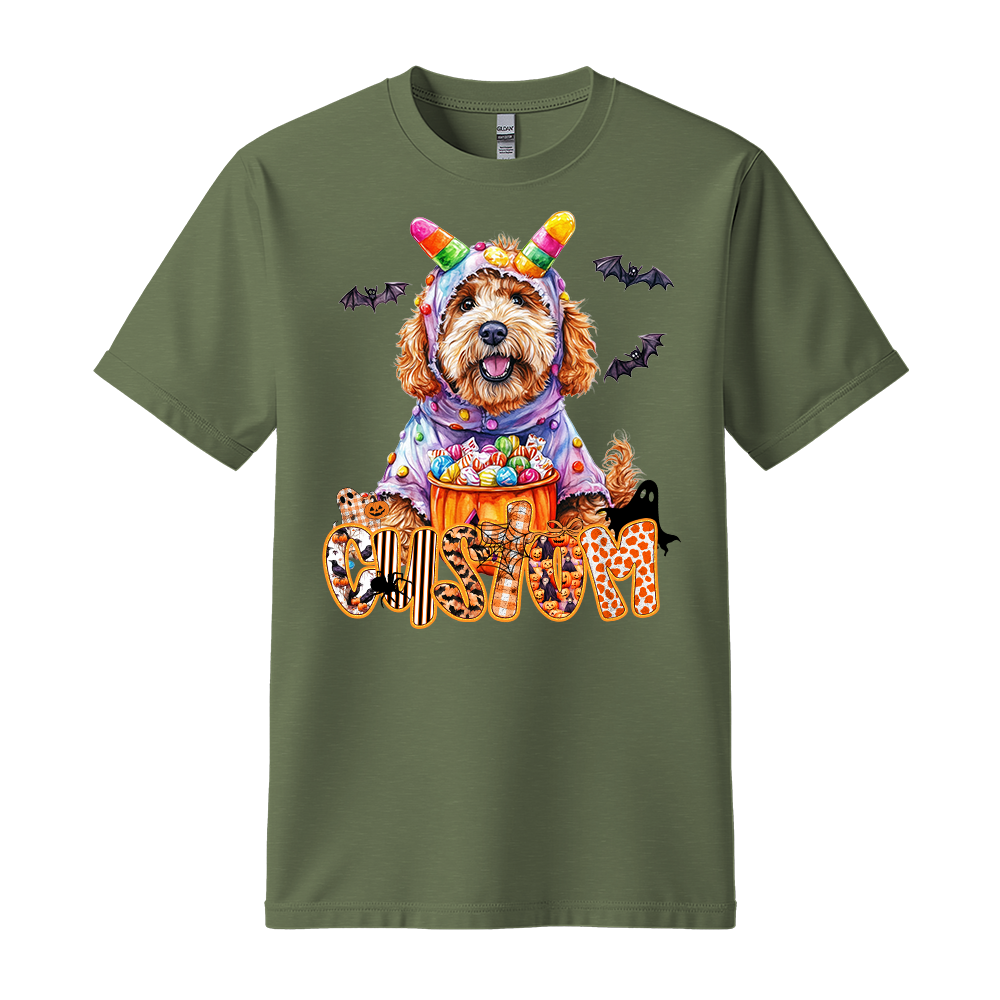 Customised Shirt - Colorful Monster Doodle Dog - Casual Wear For Men - Unisex Outfit - Unisex T-Shirt