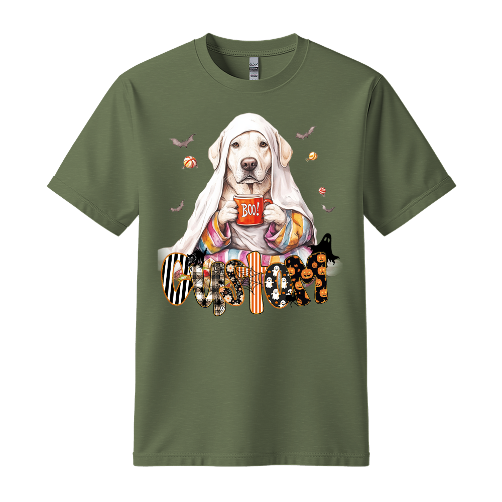 Personalised Shirt - Cozy Ghost Labrador Dog - T Shirt For Men - Best Unisex T Shirt