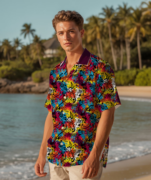 Melody Splash - Hawaiian Shirt For Men - Beach Clothing