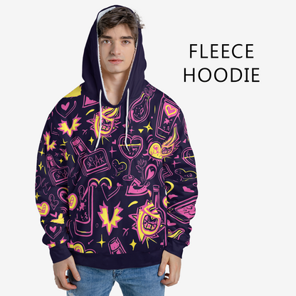 Electric Love Doodle - Graphic Hoodies - Cool Hoodies - Unisex Hoodie