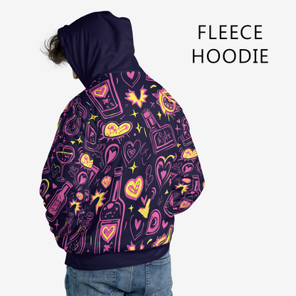 Electric Love Doodle - Graphic Hoodies - Cool Hoodies - Unisex Hoodie