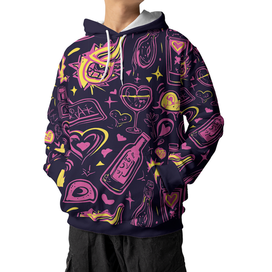 Electric Love Doodle - Graphic Hoodies - Cool Hoodies - Unisex Hoodie