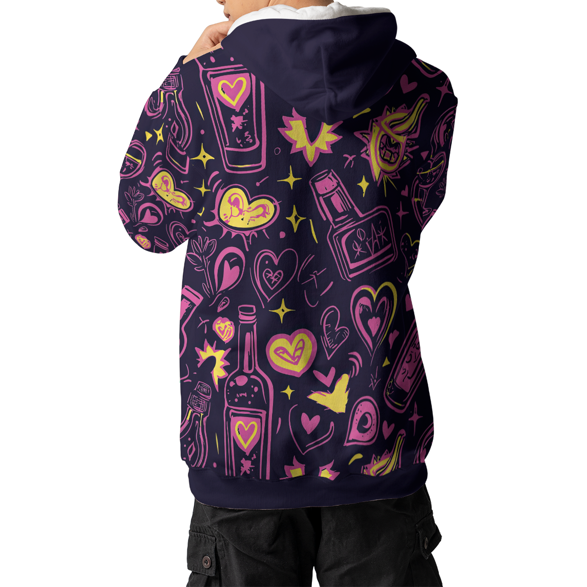 Electric Love Doodle - Graphic Hoodies - Cool Hoodies - Unisex Hoodie