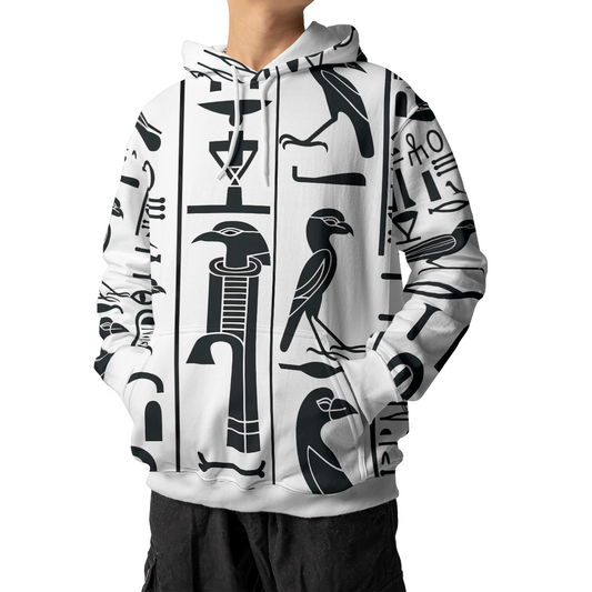 Hieroglyph Grid - Graphic Hoodies - Hooded Sweatshirt - Unisex Hoodie