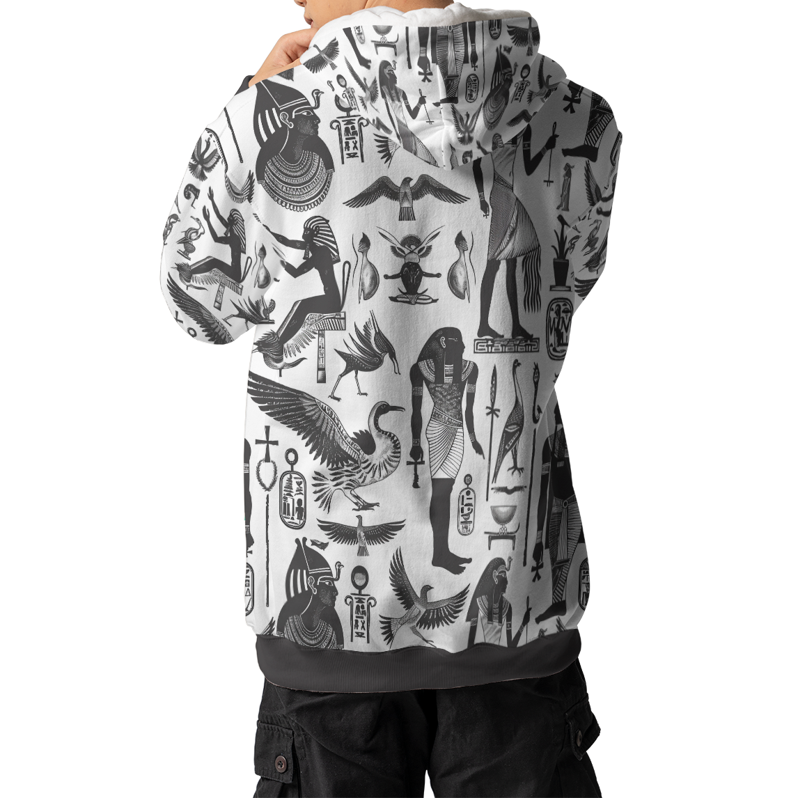 Monochrome Egypt - Graphic Hoodies - Cool Hoodies - Unisex Hoodie