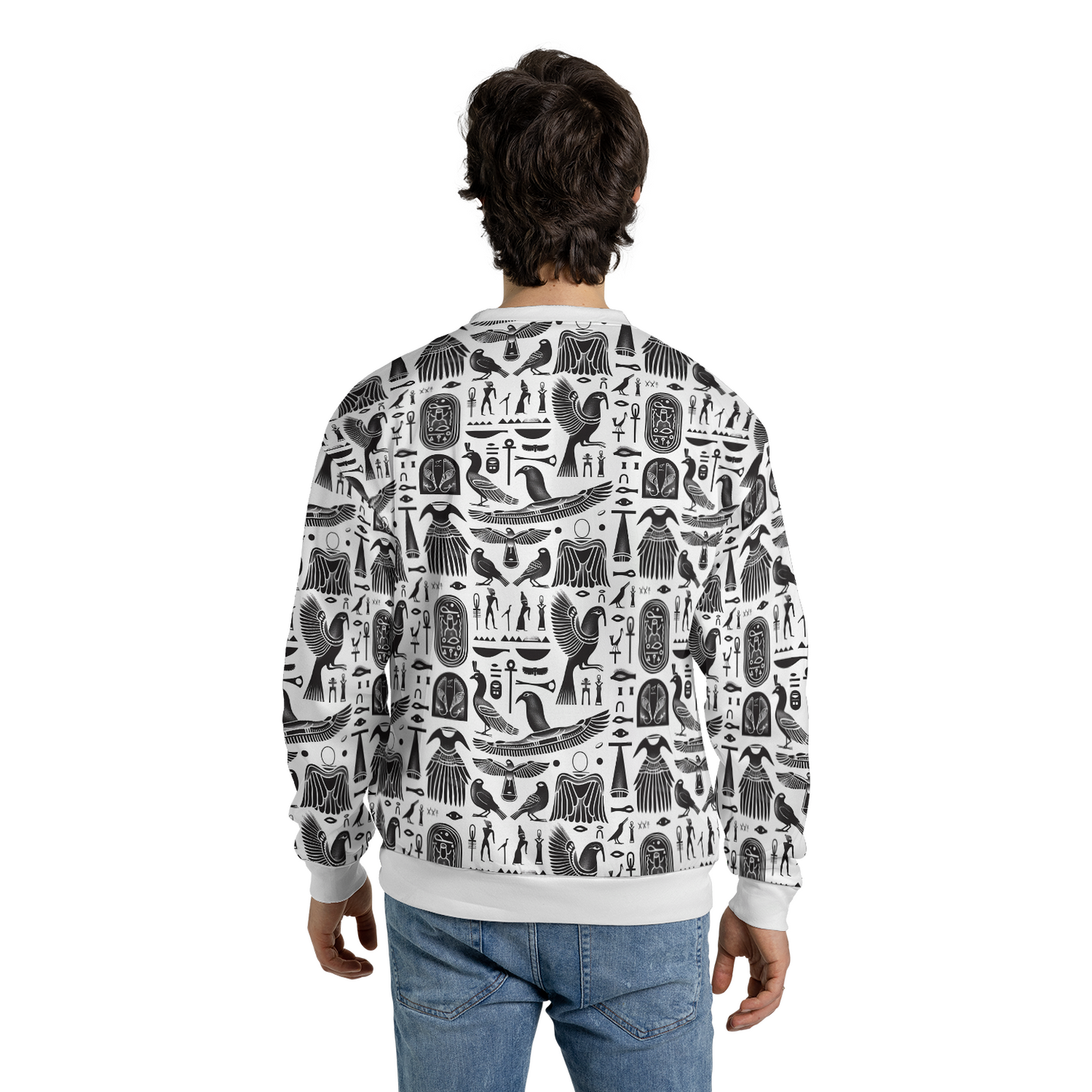 Egyptian Gods Sweatshirts - Black & White Sweater - Oversize Sweatshirts - Unisex Sweater