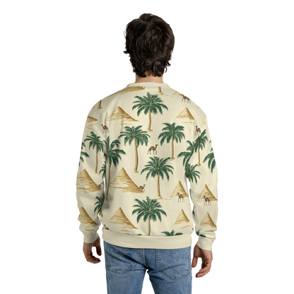 Desert Oasis Sweatshirts - Egyptian Pyramids Sweater - Unisex Sweatshirts - Nice Sweater