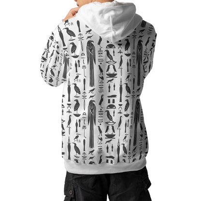 Avian Glyphs Chronicle - Graphic Hoodies - Hooded Sweatshirt - Unisex Hoodie