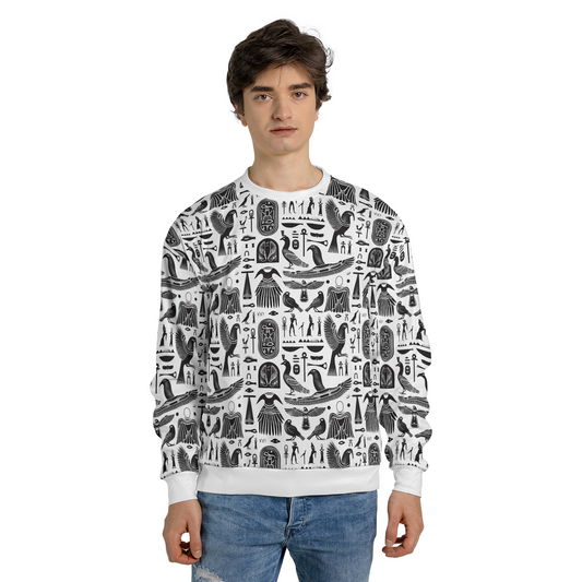 Egyptian Gods Sweatshirts - Black & White Sweater - Oversize Sweatshirts - Unisex Sweater