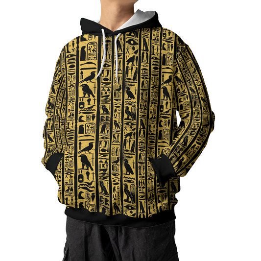 Golden Hieroglyph Tablet - Graphic Hoodies - Best Unisex Hoodies - Unisex Hoodie