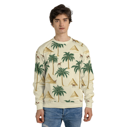 Desert Oasis Sweatshirts - Egyptian Pyramids Sweater - Unisex Sweatshirts - Nice Sweater