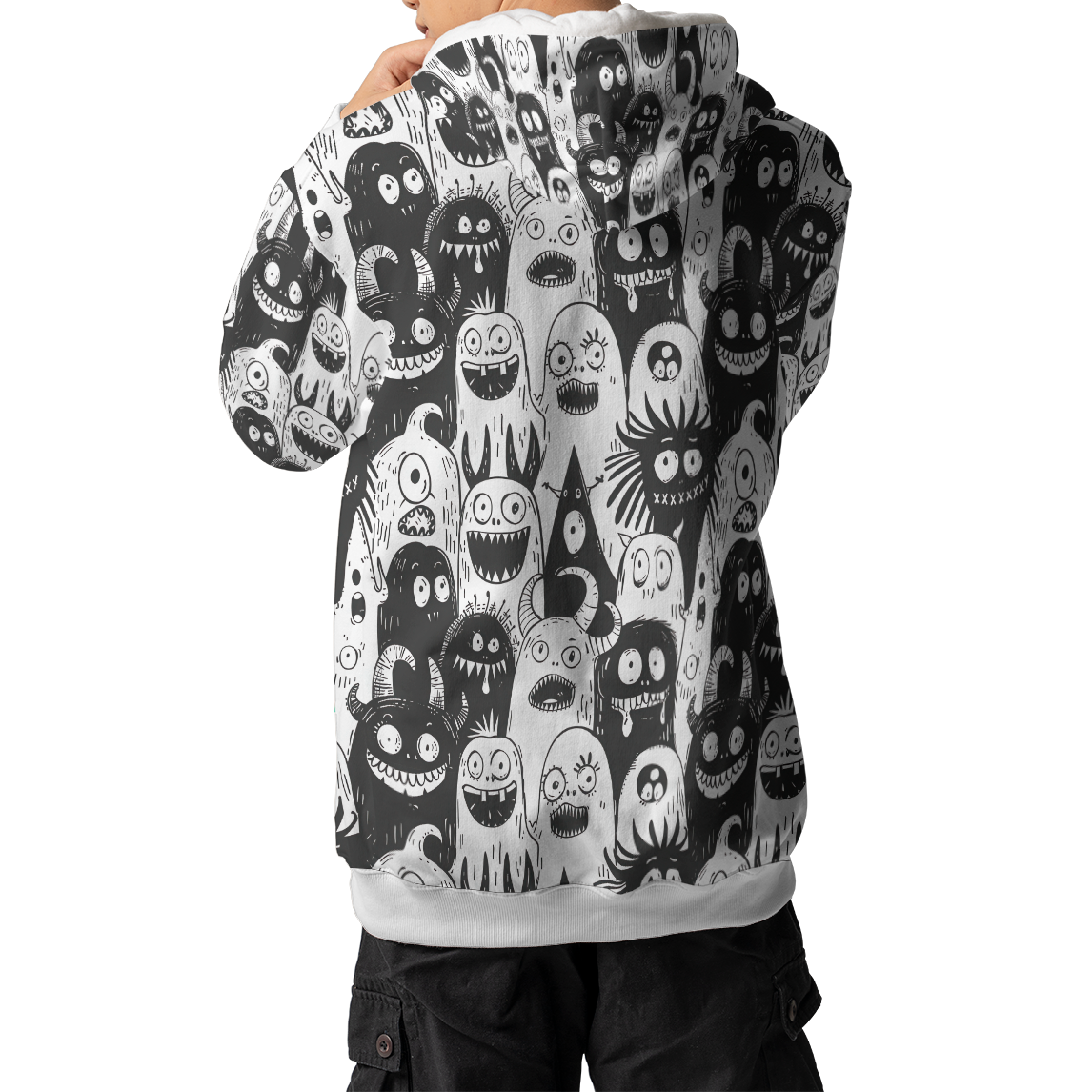 Monster Doodle Crowd - Graphic Hoodies - Cool Hoodies - Unisex Hoodie