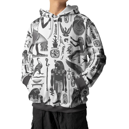 Monochrome Egypt - Graphic Hoodies - Cool Hoodies - Unisex Hoodie