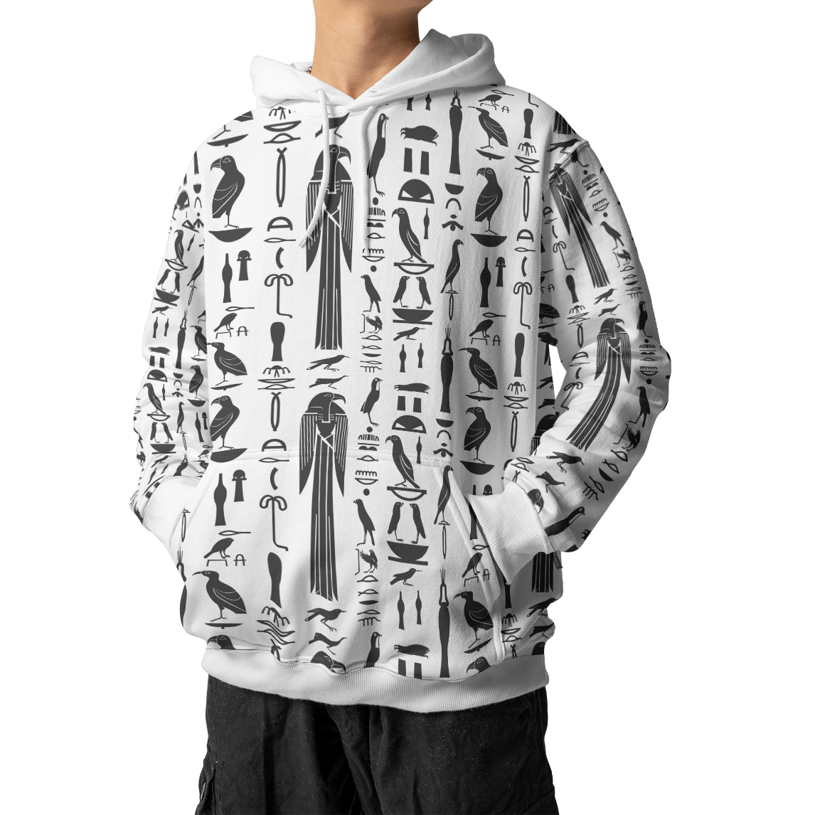 Avian Glyphs Chronicle - Graphic Hoodies - Hooded Sweatshirt - Unisex Hoodie