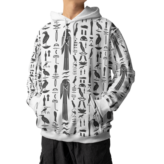 Avian Glyphs Chronicle - Graphic Hoodies - Hooded Sweatshirt - Unisex Hoodie