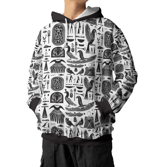 Ancient Gods Glyphs - Graphic Hoodies - Hooded Sweatshirt - Unisex Hoodie