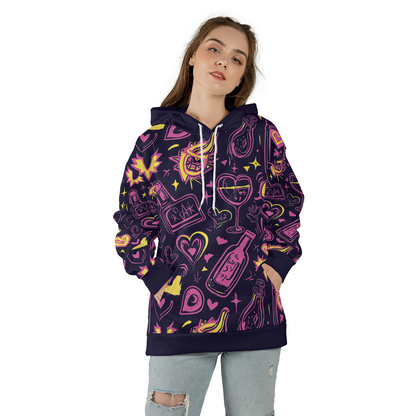 Electric Love Doodle - Graphic Hoodies - Cool Hoodies - Unisex Hoodie