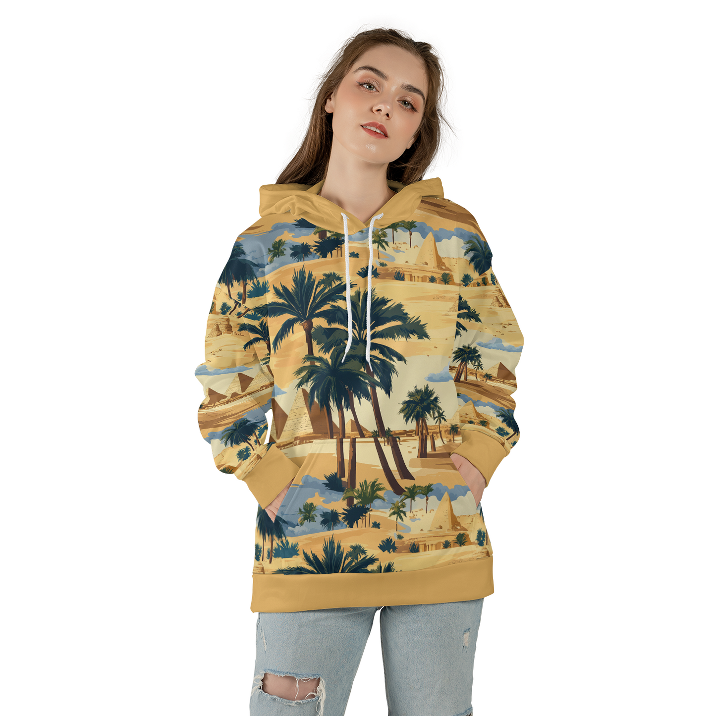Giza Oasis Panorama - Graphic Hoodies - Hooded Pullover - Unisex Hoodie