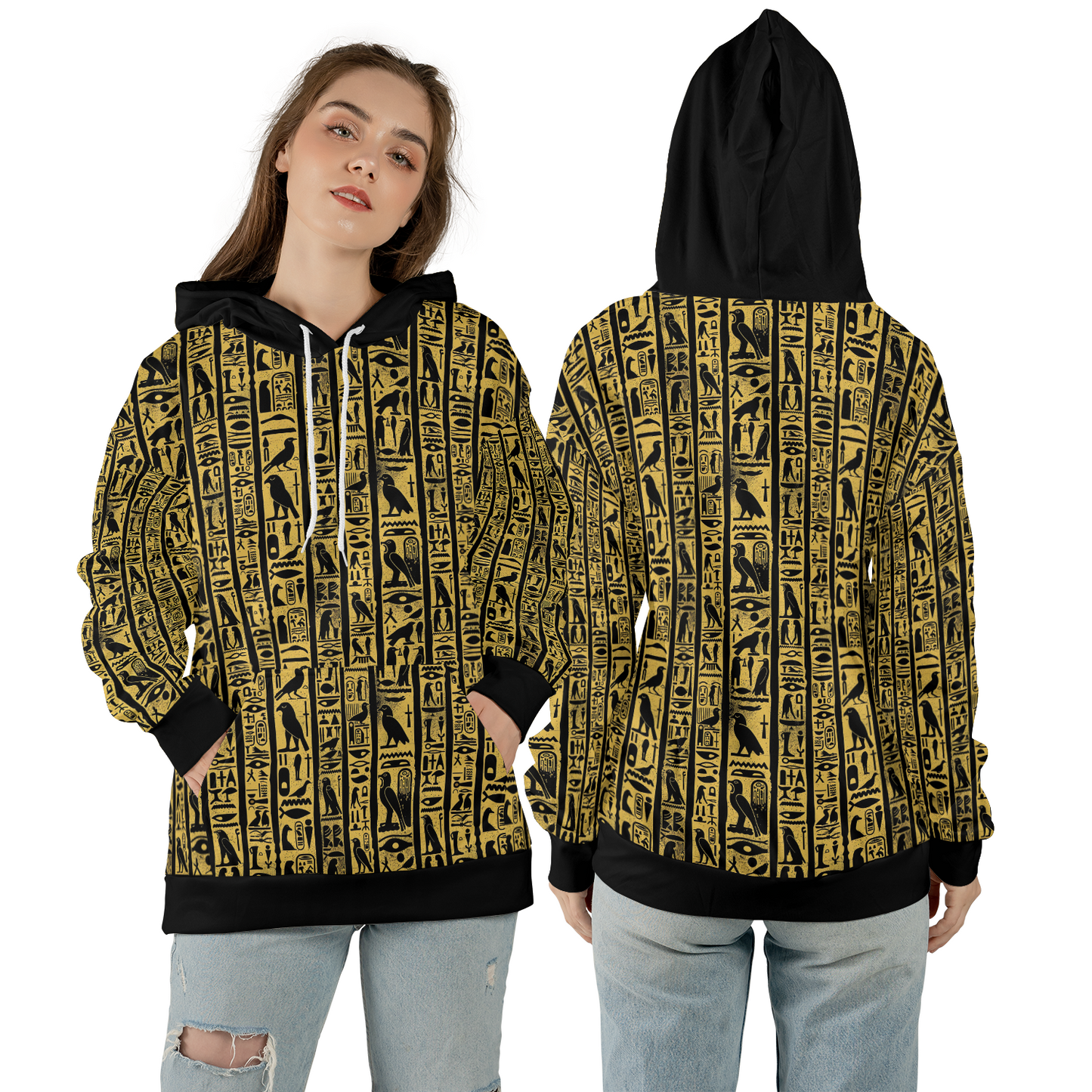 Golden Hieroglyph Tablet - Graphic Hoodies - Best Unisex Hoodies - Unisex Hoodie