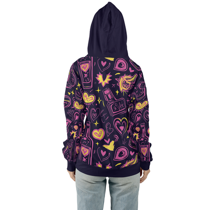 Electric Love Doodle - Graphic Hoodies - Cool Hoodies - Unisex Hoodie