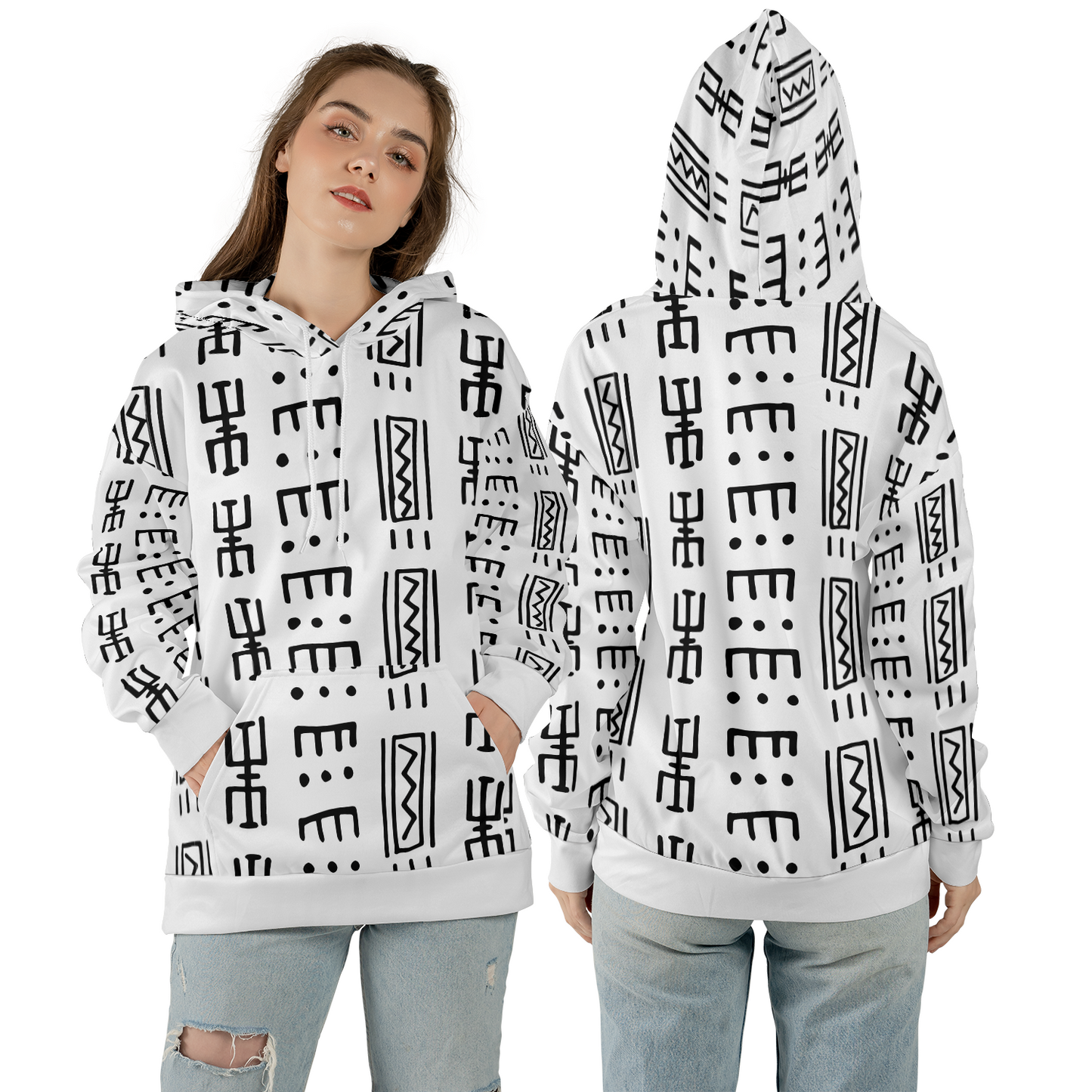 Geometric Tribal - Graphic Hoodies - Hooded Pullover - Unisex Hoodie