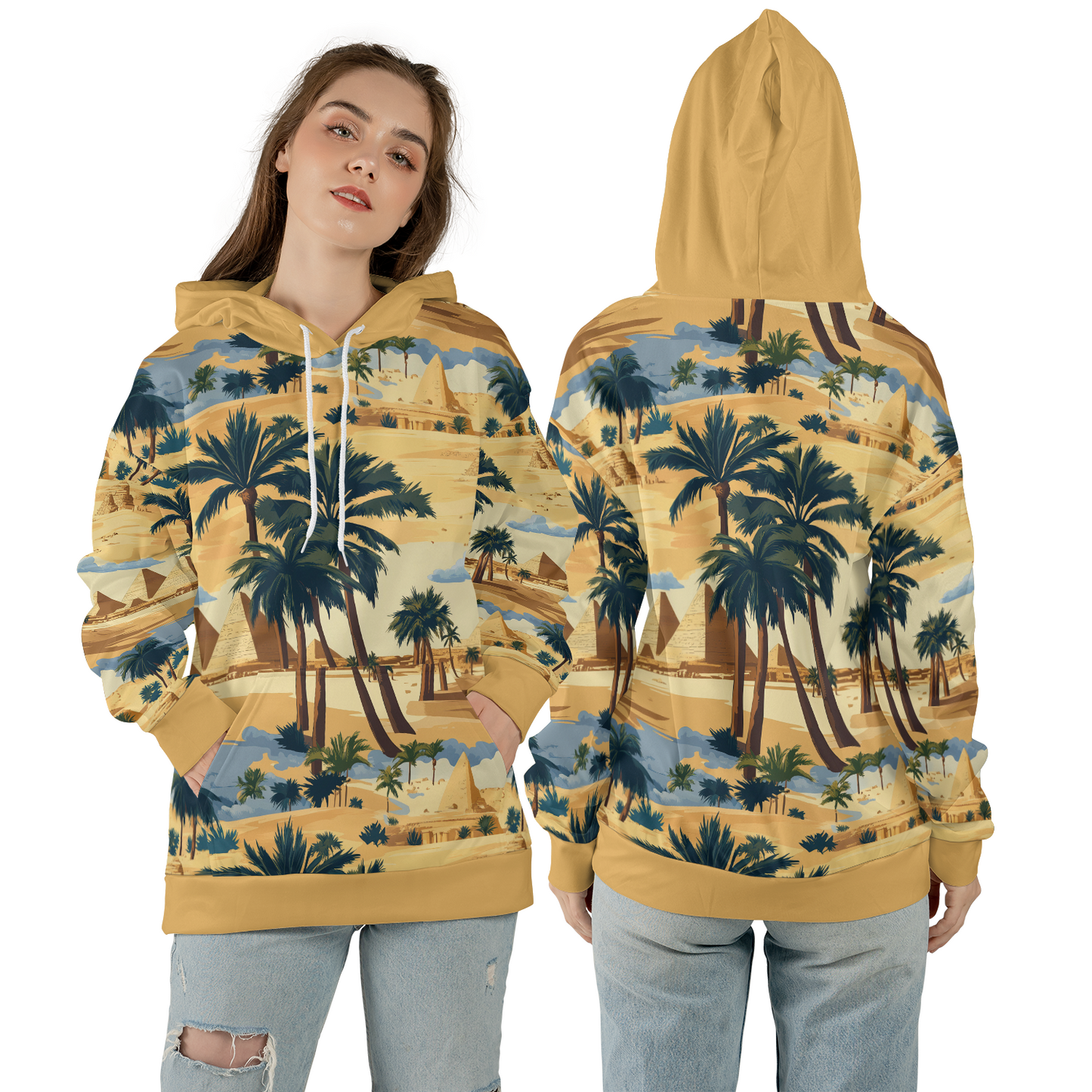 Giza Oasis Panorama - Graphic Hoodies - Hooded Pullover - Unisex Hoodie
