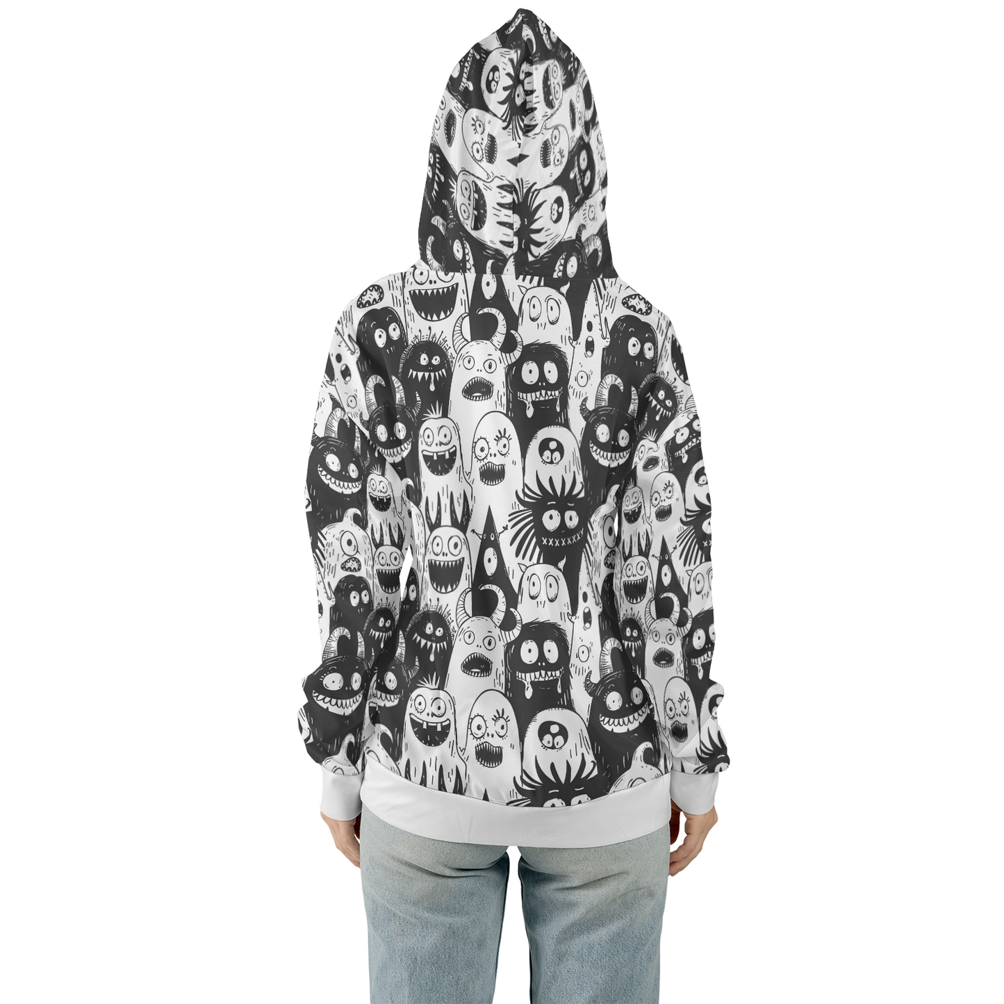 Monster Doodle Crowd - Graphic Hoodies - Cool Hoodies - Unisex Hoodie