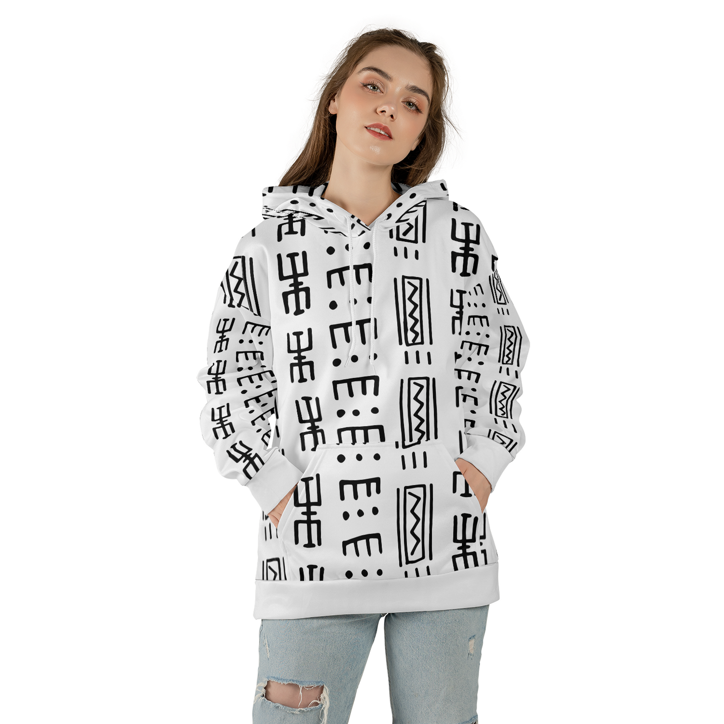 Geometric Tribal - Graphic Hoodies - Hooded Pullover - Unisex Hoodie
